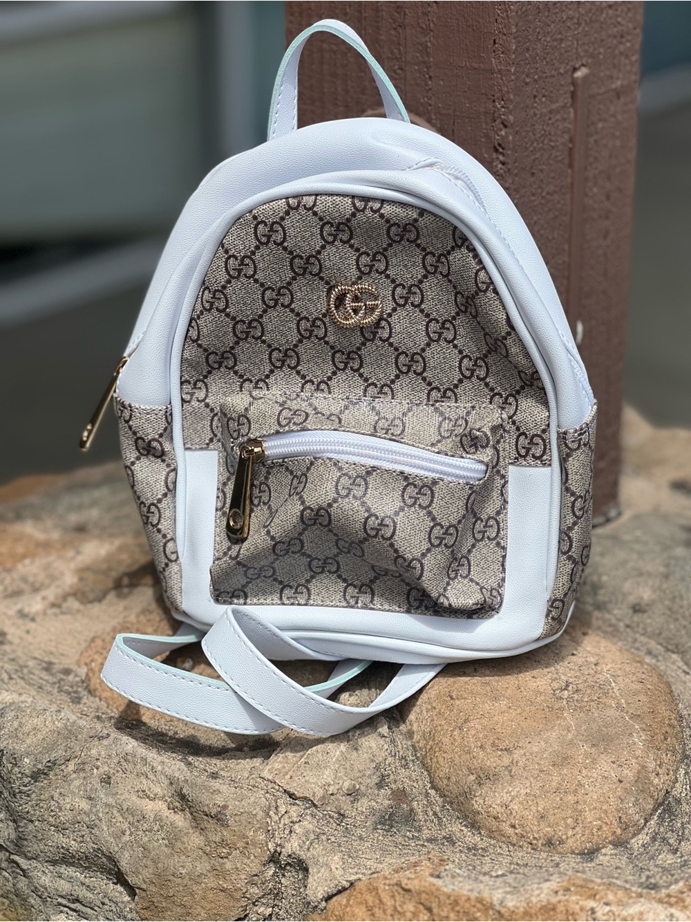 “GUCCI” MONOGRAM LOGO MINI BAG